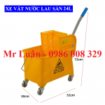 Xe vắt nước lau sàn 24L tay cầm inox