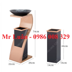 Thùng rác inox hồng hành lang chữ Z