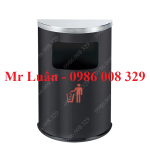 Thùng rác bán nguyệt màu đen A51