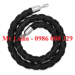 Dây thừng bện đen khóa trắng cột chắn inox