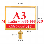 Bảng chỉ dẫn A3 vàng mặt ngang cho cột chắn inox