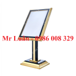 Bảng wellcome inox vàng nhà hàng khách sạn