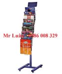 Kệ để tạp chí sách báo thép sơn xanh 1
