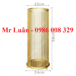 Sọt để ô dù hình tròn thép sơn vàng nan thẳng