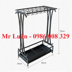 Giá để ô dù thép sơn đen loại 21 lỗ