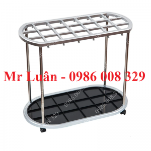 Giá treo ô khung nhựa thanh inox loại 21 lỗ