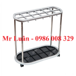Giá treo ô khung nhựa thanh inox loại 12 lỗ