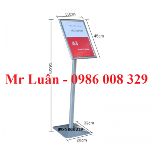 Bảng menu hợp kim nhôm A3 bạc mặt xoay