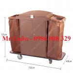 Xe đẩy dọn buồng phòng khách sạn X06