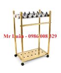 Kệ để ô dù inox mạ vàng 12 ô có khóa