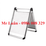 Biển cảnh báo inox trơn gấp gọn chữ A