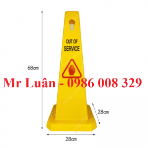 Biển báo không hoạt động hình trụ bằng nhựa