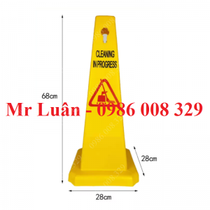 Biển báo dọn vệ sinh hình trụ bằng nhựa
