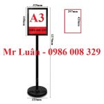 Bảng chỉ dẫn đen 2 mặt A3 đứng