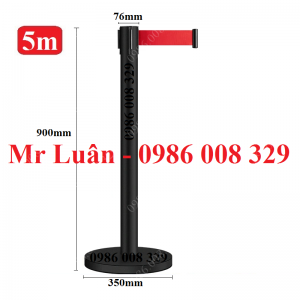 Trụ barie thép sơn đen dây căng 5m