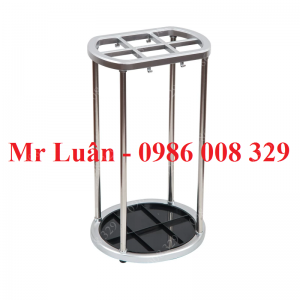 Giá treo ô khung nhựa thanh inox loại 6 lỗ