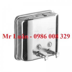 Hộp đựng nước rửa tay inox 2 ngăn 450mlx2