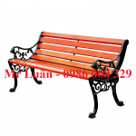 Ghế công viên có tựa gỗ nhựa đầu hổ