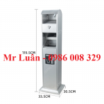 Cây trụ gạt tàn thuốc inox hình chữ nhật