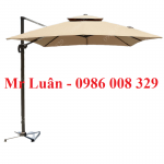 Ô dù ngoài trời 3m lệch tâm vuông màu kaki khung nhôm