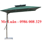 Ô dù ngoài trời 2.5m lệch tâm vuông màu xanh khung thép