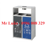 Thùng rác inox 2 ngăn có gạt tàn