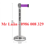 Cột chắn inox dây kéo căng màu tím