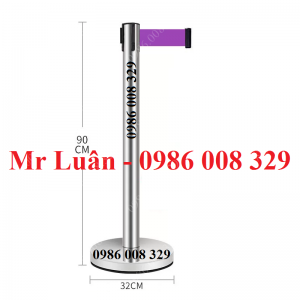 Cột chắn inox dây kéo căng màu tím