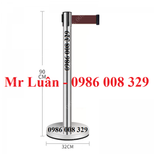 Cột chắn inox dây kéo căng màu nâu