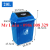 thung-rac-nhua-xanh-nuoc-bien-nap-day-20l - ảnh nhỏ  1