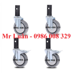 Bộ 4 bánh xe có khóa mua thêm cho xe đẩy inox