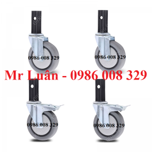 Bộ 4 bánh xe có khóa mua thêm cho xe đẩy inox