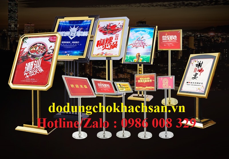 Cung cấp bảng thông báo inox biển chỉ dẫn bảng menu dùng cho khách sạn nhà hàng đại sảnh tòa nhà