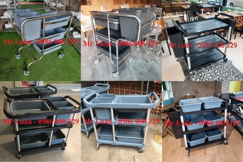 Mua xe đẩy thu dọn chén đĩa nhà hàng ở đâu? - Top 6 xe đẩy phục vụ thu dọn tô chén đĩa thức ăn thừa cho nhà hàng giá rẻ bán chạy nhất