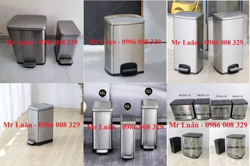 Mua thùng rác inox đạp chân ở đâu? - Nơi bán thùng rác inox đạp chân hình vuông hình chữ nhật giá rẻ